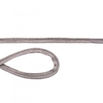 Baumwoll Jersey Paspelband Breite 10 mm Hellgrau-Meliert